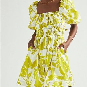 NWOT- Maeve Puff-Sleeved Mini Dress